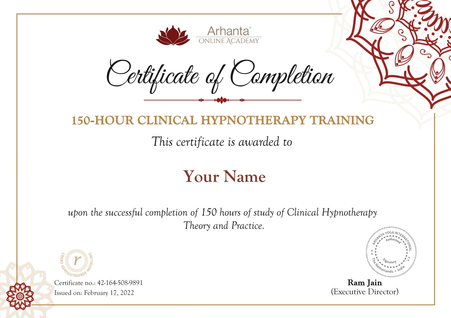 150 Hour Clinical Hypnotherapy Training