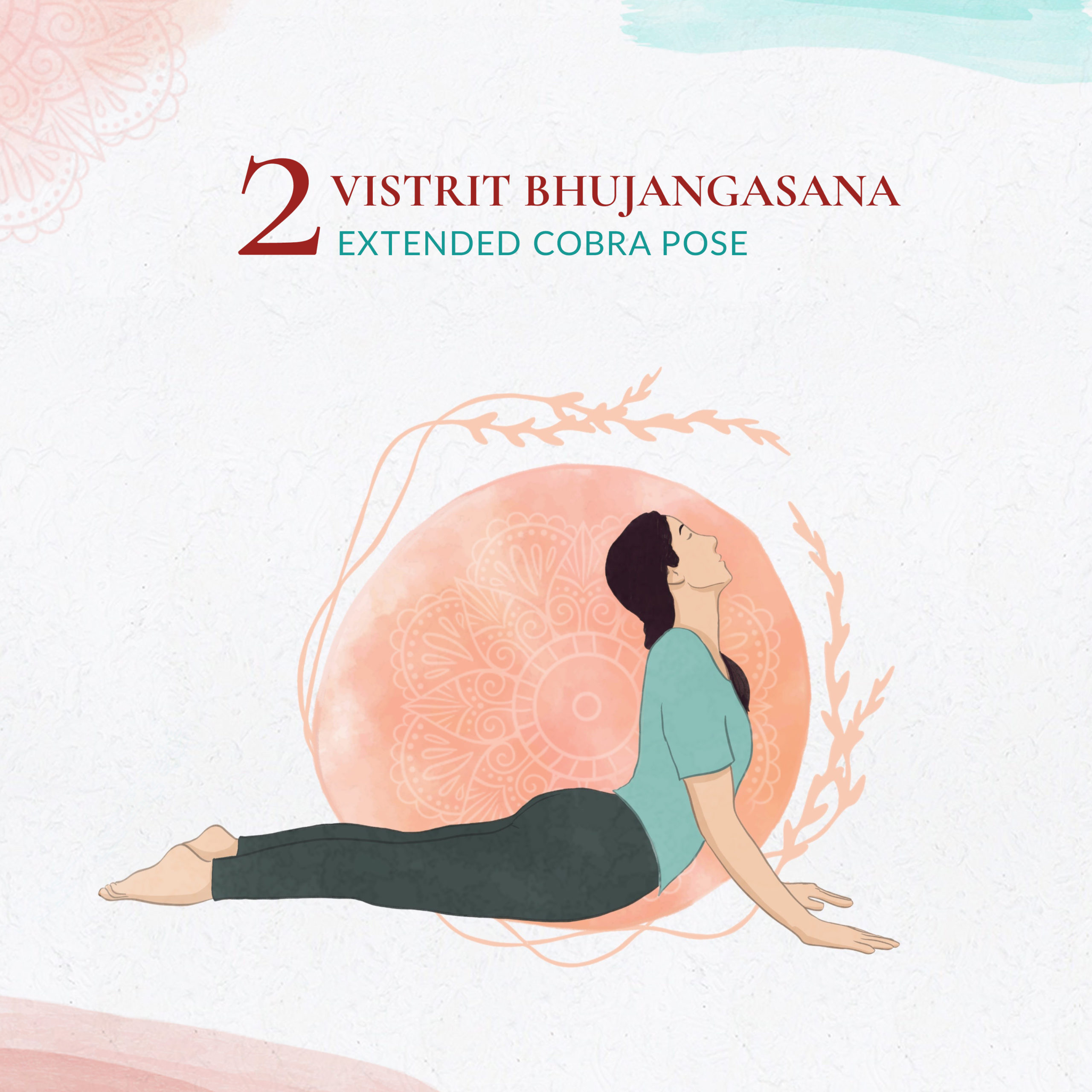 Vistrit Bhujangasana - Pose du Cobra allongé