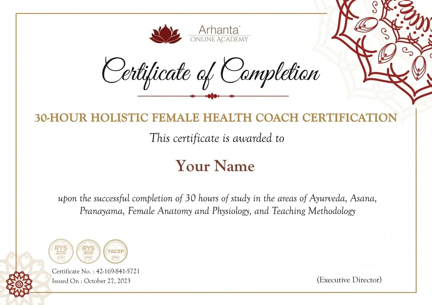 Holistic Health Certification Online